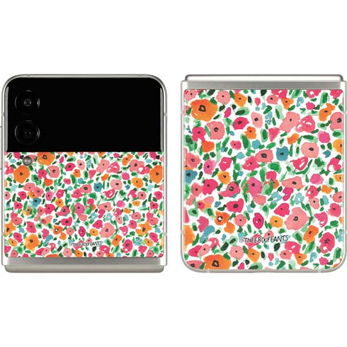 Bouffants and Broken Hearts Watercolor Floral Galaxy Z Flip3 5G Skin
